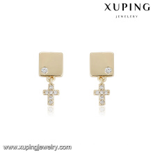 94562 korea geometric decorate cross pendant diamond earring jewelry wholesale